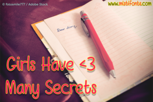Girls Have Many Secrets: A Handwritten Font for Elegant Web Design