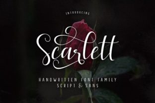 Scarlett Font: The Perfect Script Handwritten Typeface for Crafters