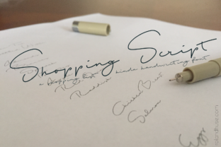 Shopping Script Typeface for Handmade Brand Identity