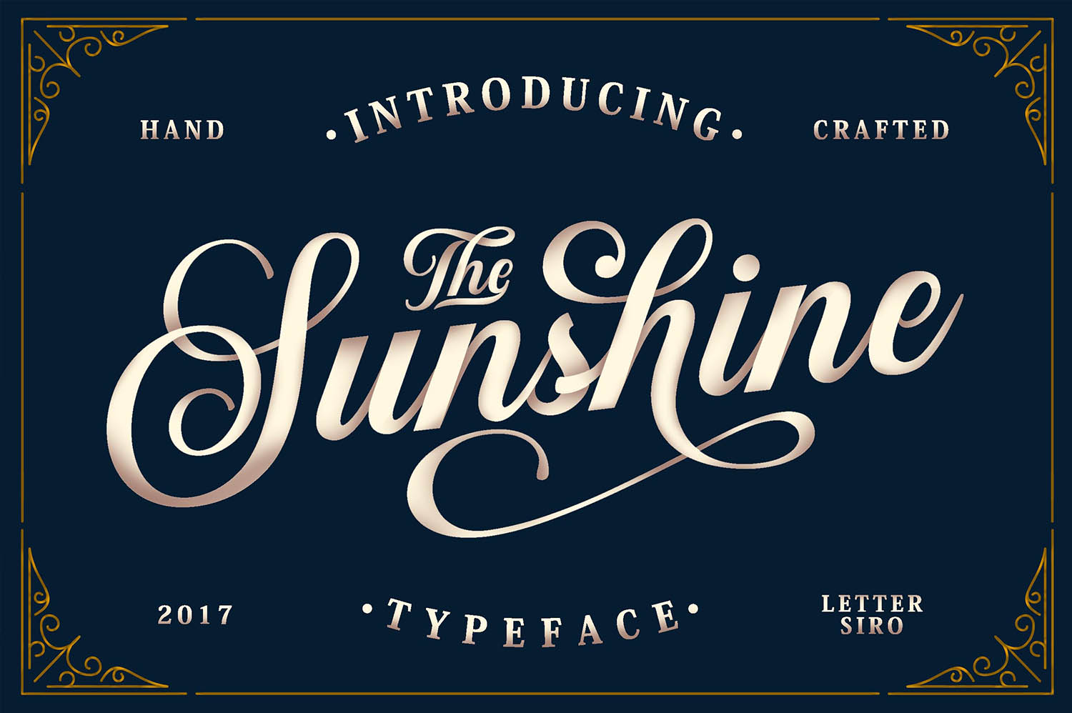 Sunshine Vintage Ornaments: A Script Font for Polished Branding