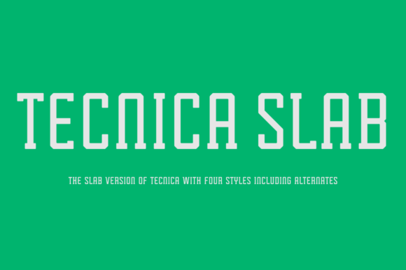 Tecnica Slab Family: The Modern Typeface for Professional Brand Identity